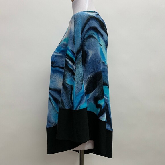 Scapa Lauren Perre Women's Top Size Small Blue Black White Multicolor - Picture 3 of 7